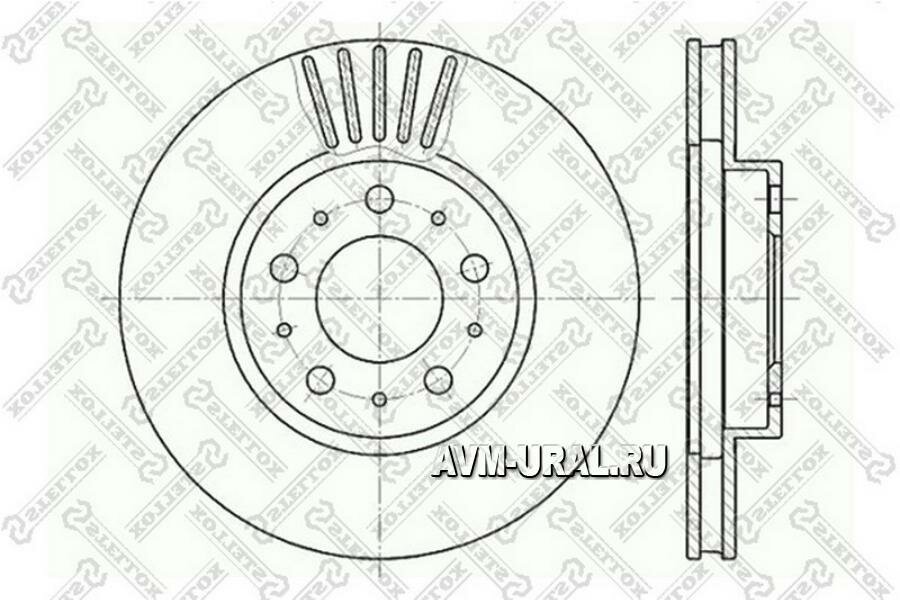 STELLOX 60204832VSX 6020-4832V-SX_диск тормозной передний!\ Volvo 850/C70-V90 2.0-3.0 94>