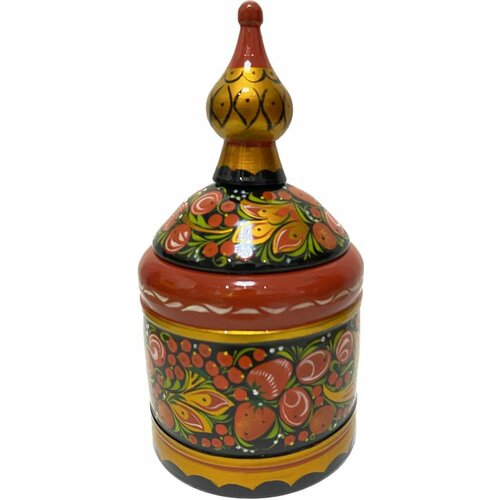 Орешница купол деревянная 110*120 мм хохлома