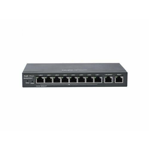 Маршрутизатор Ruijie Reyee 10-Port Gigabit Cloud Managed Gataway up to 8 POEPOE ports with 70W POE up to 4 WAN ports 1407400₽