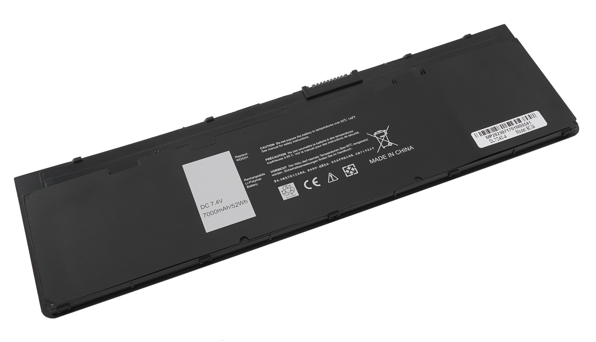 Аккумулятор WD52H, VFV59, F3G33, HJ8KP, GD076 для Dell Latitude E7240, E7250, 7240, 7250 (7000mAh)