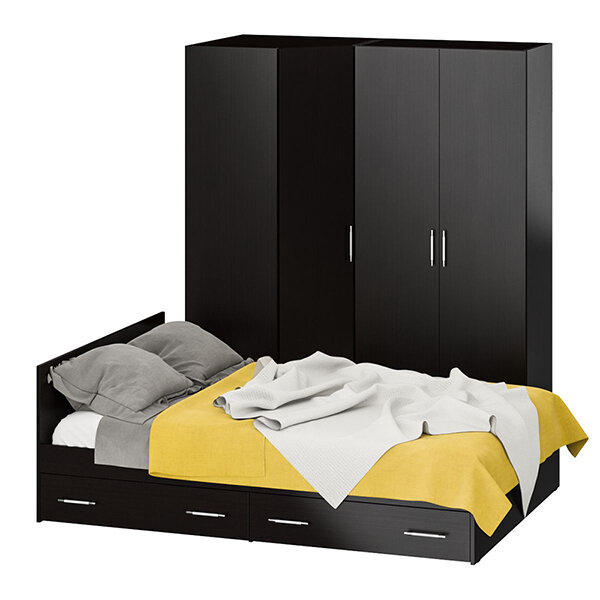 Спальня Стандарт 2-1400Я цвет венге