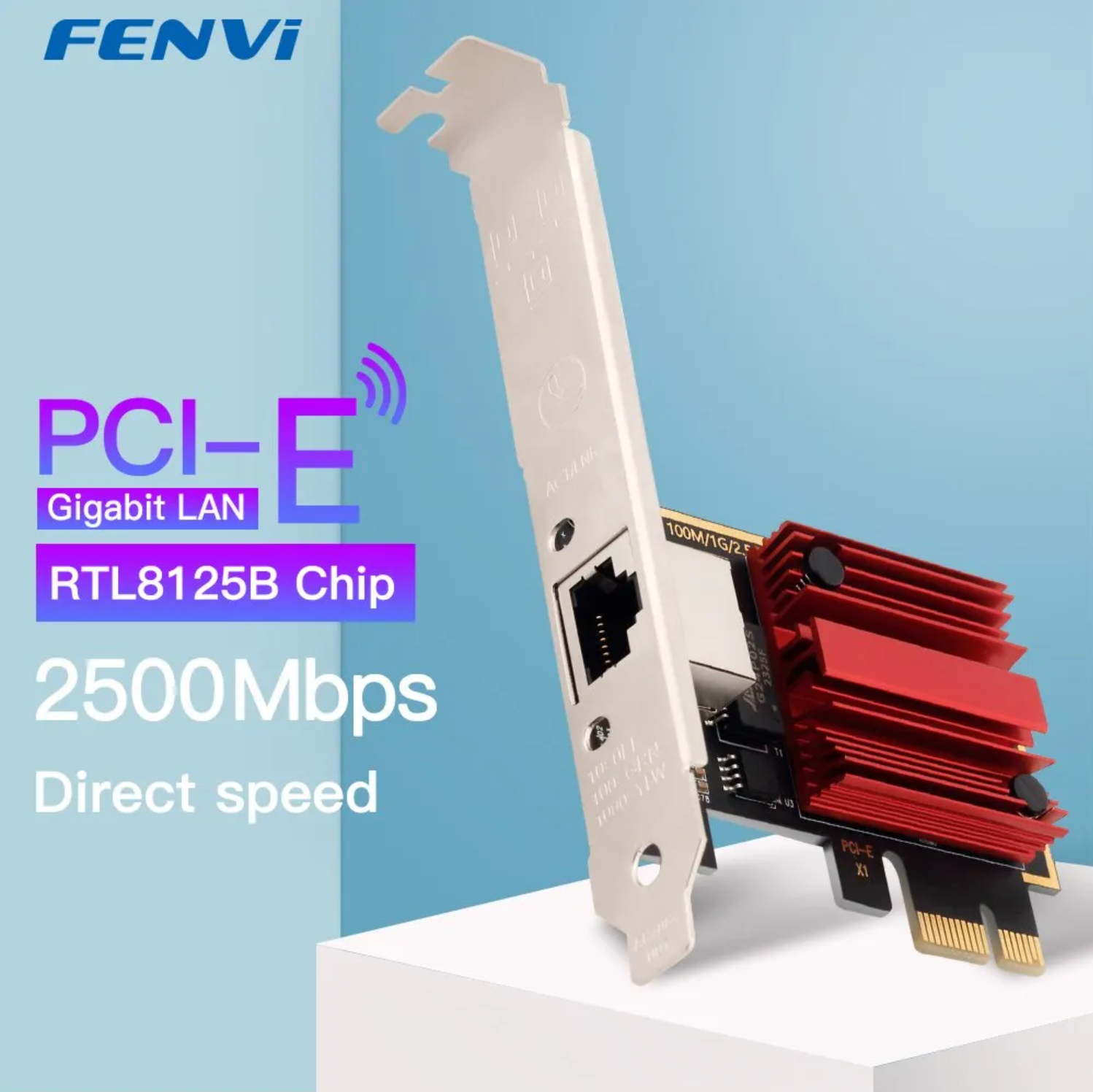 Гигабитная Сетевая карта 2500 Мбит/с - PCI-E (RTL8125B) 1xRJ45 25 Gigabit Ethernet | Fenvi Realtek RTL8125B