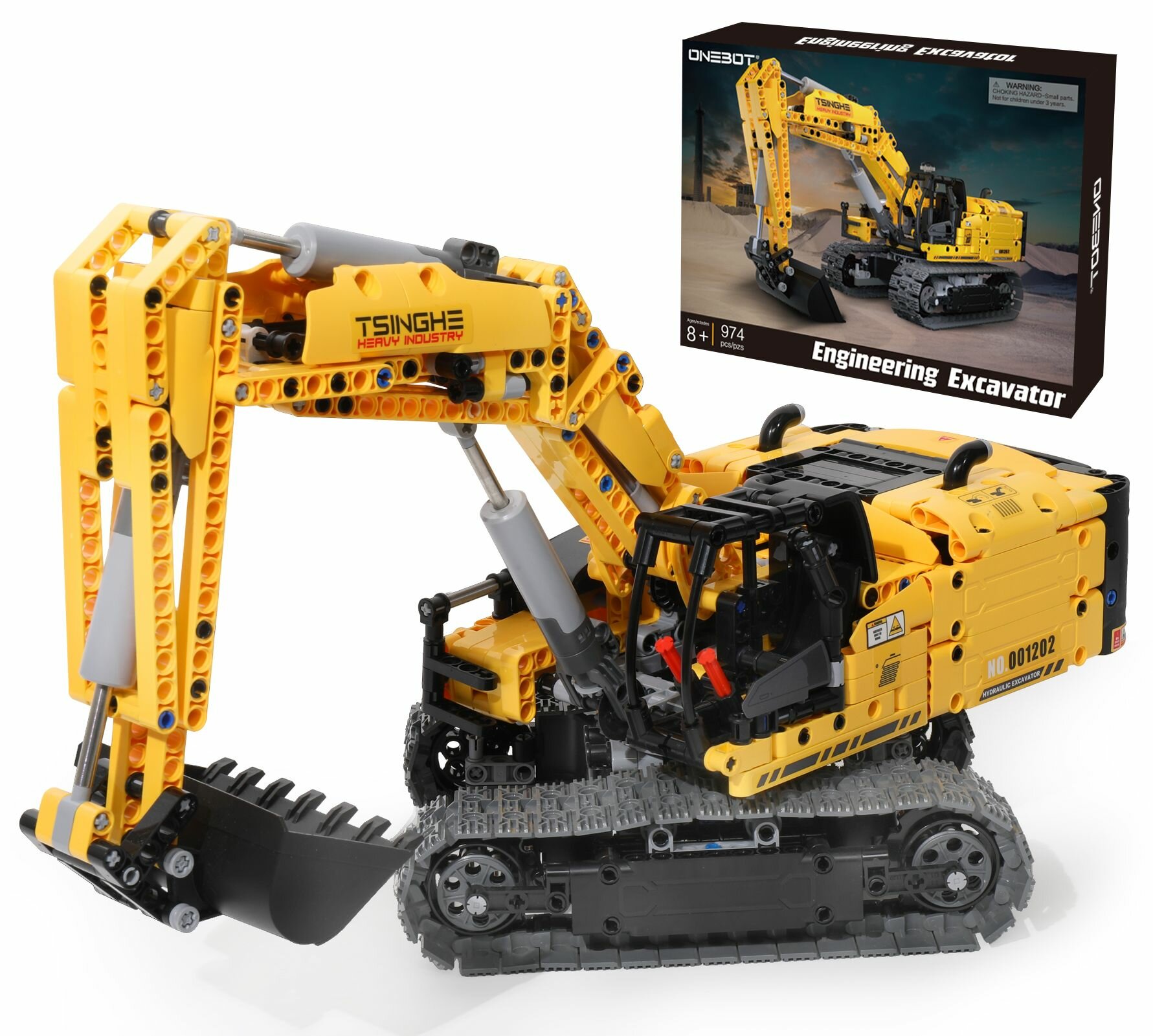 фото Конструктор Xiaomi ONEBOT Engineering Excavator (OBWJJ57AIQI) жёлтый