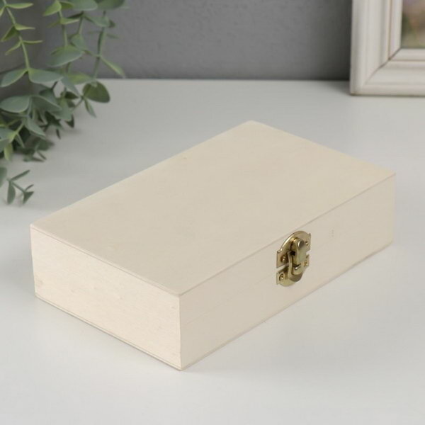 фото Шкатулка дерево под роспись "Прямоугольная" замок пряжка 18х11х4.5 см