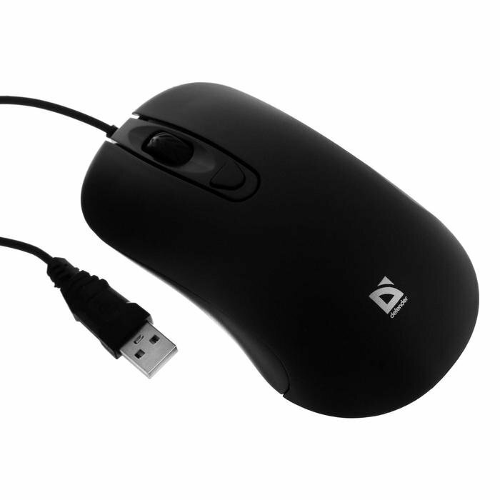 Комплект 6 шт, Мышь Defender Classic MB-230, USB, черный, 3btn+Roll