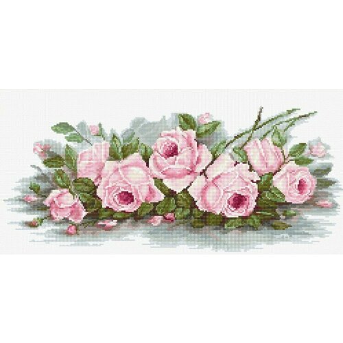 Романтические розы #BA2353 Luca-S Набор для вышивания 39.5 х 17 см Счетный крест