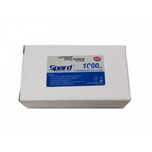 Аккумулятор Li-Po Spard 1000mAh, 3,7V, 10C, JST