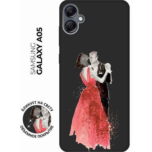 Матовый чехол Dancing Couple для Samsung Galaxy A05 / Самсунг А05 с 3D эффектом матовый чехол dancing couple для samsung galaxy a04 самсунг а04 с 3d эффектом розовый