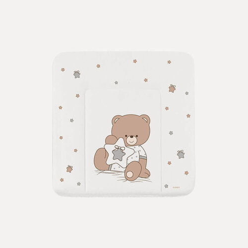 Изображение товара Матрас для пеленания непромокаемый Globex Люкс 75х72 см Мишка со звёздами