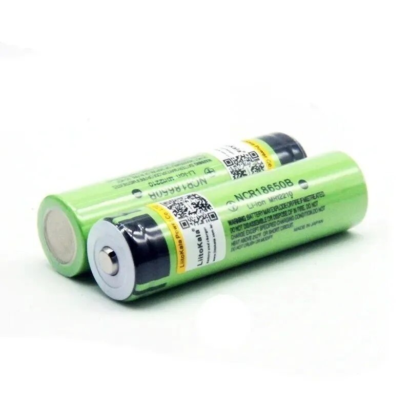 Аккумулятор Li-Ion 3400mAh 3.7 В LiitoKala NCR18650B выпуклый на плюсе, в упаковке: 2 шт.