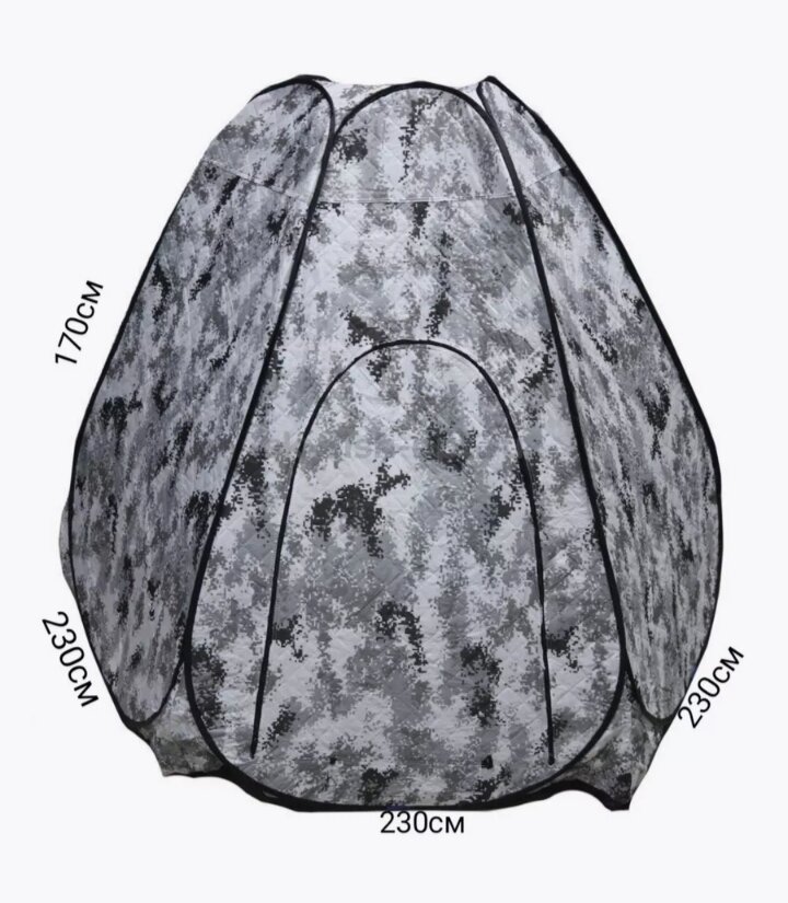 Палатка утепленная 2,3м*2,3м*1,7м (3 слойная, термостежка)