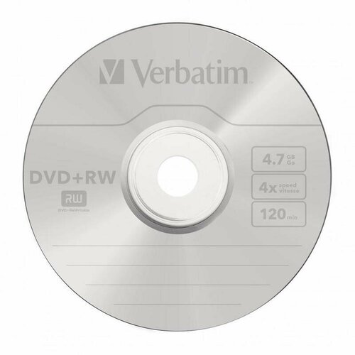 Диск DVD+RW Verbatim 4.7 ГБ 4x jewel case 43229 5 штук в упаковке, 1200916 диск dvd rw verbatim 43285 4 7гб 4x 5шт jewel case 43529