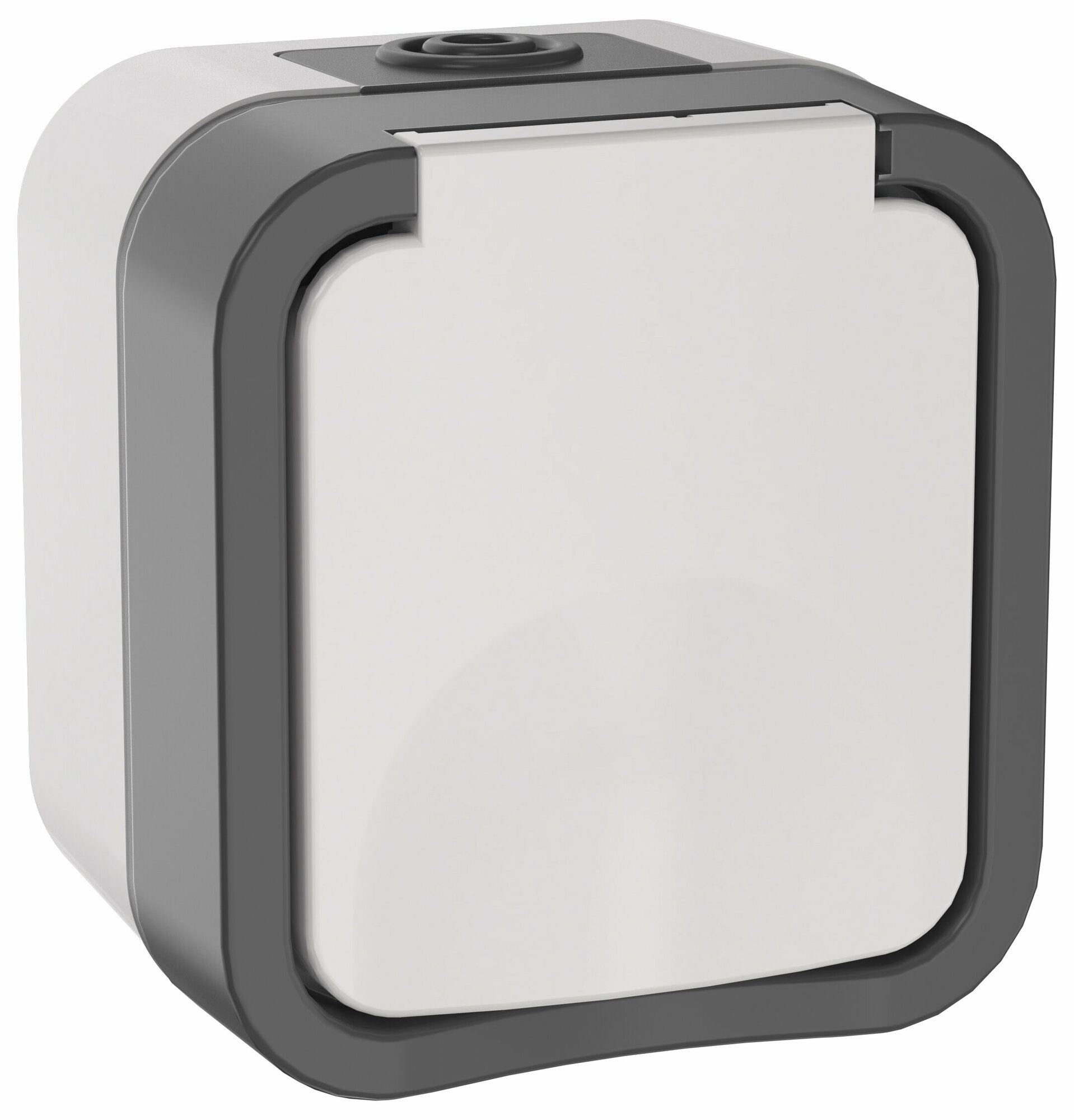 фото IEK TORS Розетка 1-я с з/к кр. 16А IP55 TS220 белый, арт. TS-R16-16-55-K41