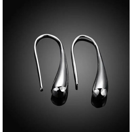 Серьги с подвесками  Серьги капли из серебра 925пр, серебро, 925 проба, родирование, длина 3 см, серебряный