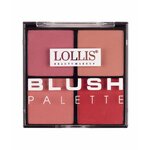 LOLLIS Румяна для лица Blush Palette 4 Colors 02 28г - изображение