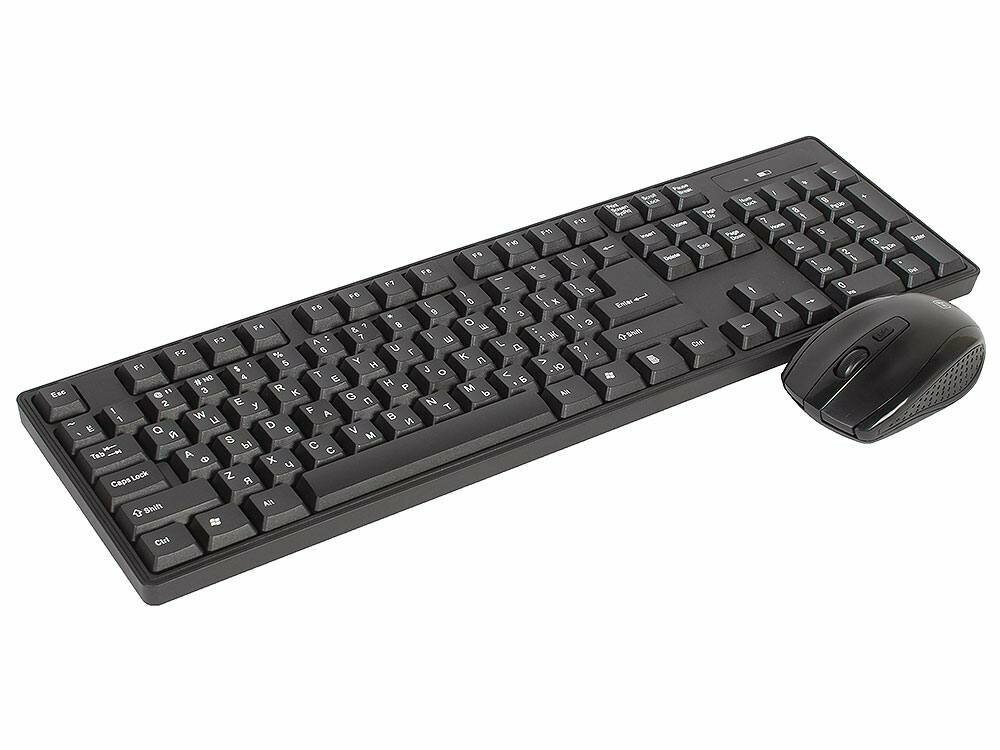 Беспроводная клавиатура и мышь Defender USB черного цвета