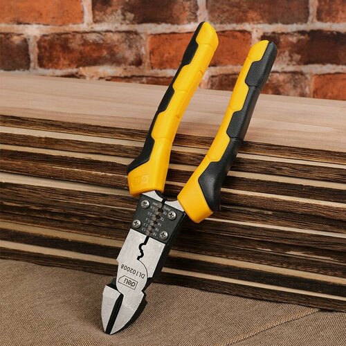 Изображение товара Многофункциональные диагональные бокорезы Deli DL102008 220мм (резка, скручивание, зачистка, обжим), сталь Cr-V