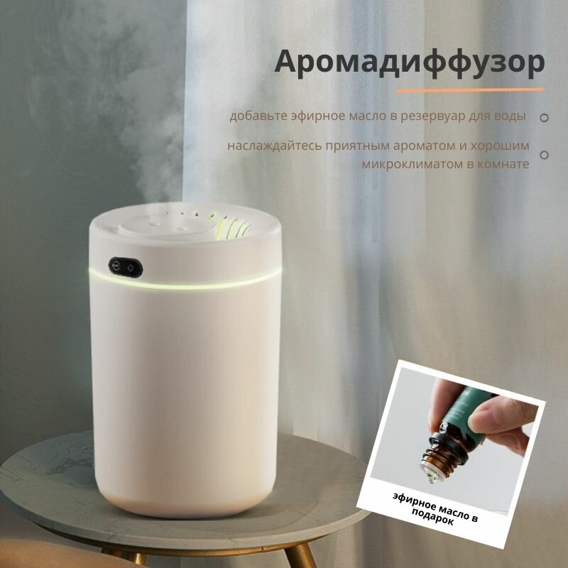 Увлажнитель воздуха Humidifier H2O , 4 литра, с тремя отверстиями - фотография № 5