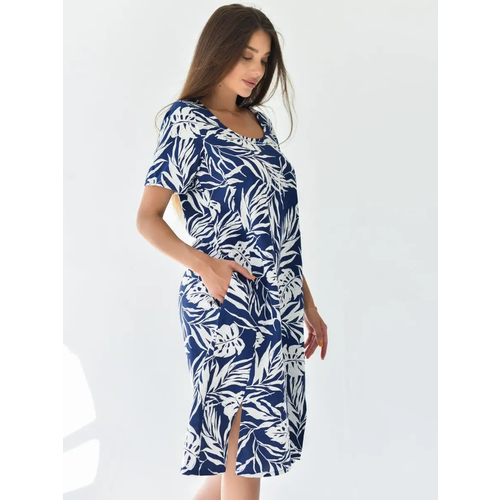 Платье Текстильный Край, размер 56, синий