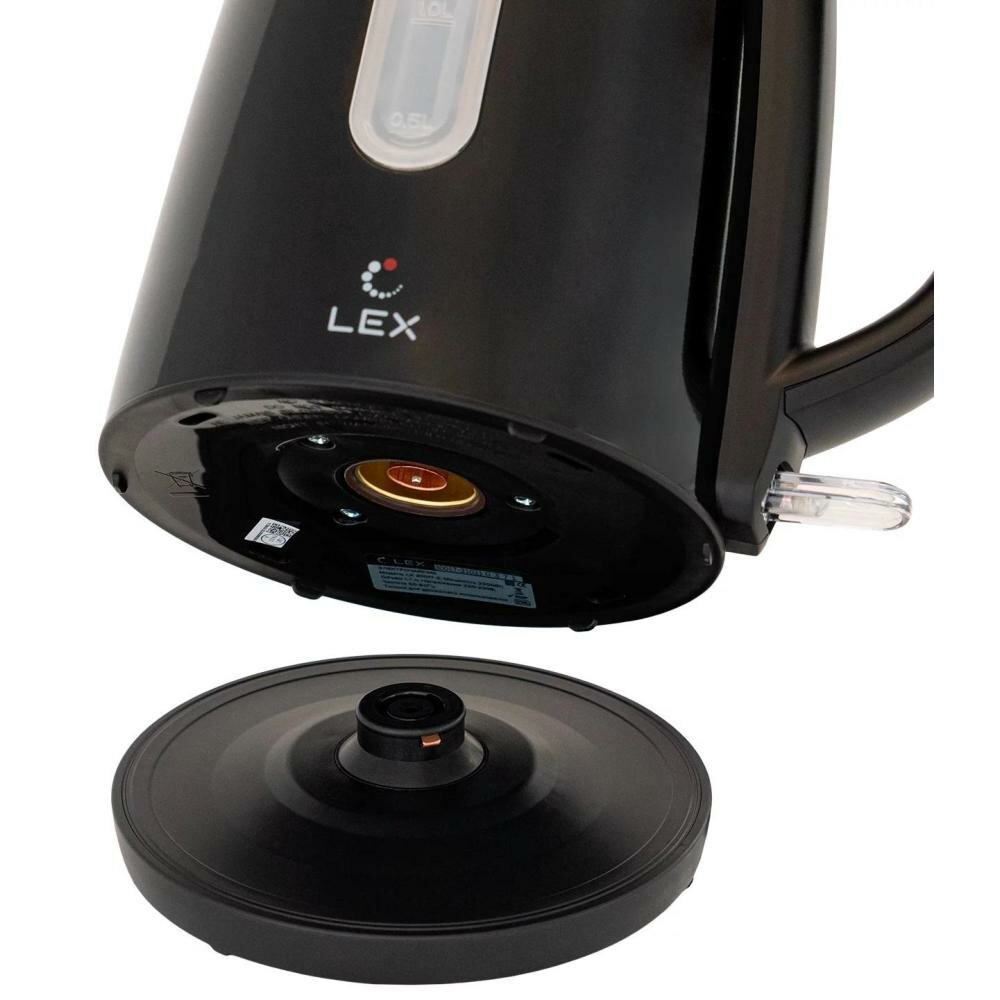 чайник LEX LX 30017-2 2200Вт 1,7л металл черный - фото №6