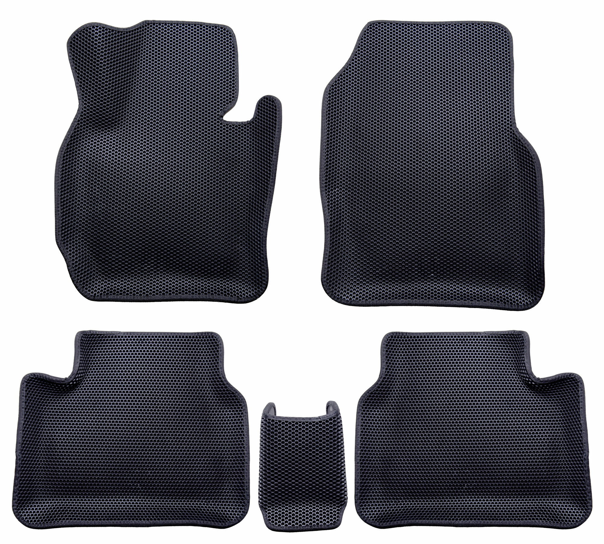 Ковры в салон 3D EVA для Hyundai Sonata VI YF (2009-2014) Цвет Черный/Черный