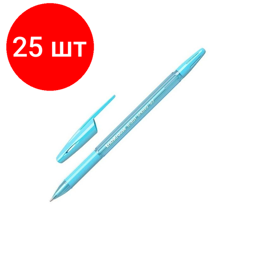 Комплект 25 штук, Ручка шариковая неавтомат. Erich Krause R-301 Spring 0.7, син, масл, манж