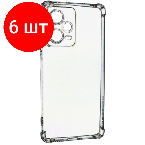 Комплект 6 штук, Чехол накладка силикон Red Line iBox Crystal для Xiaomi Redmi Note 12 4G чехол для redmi note 9 силикон прозрачный