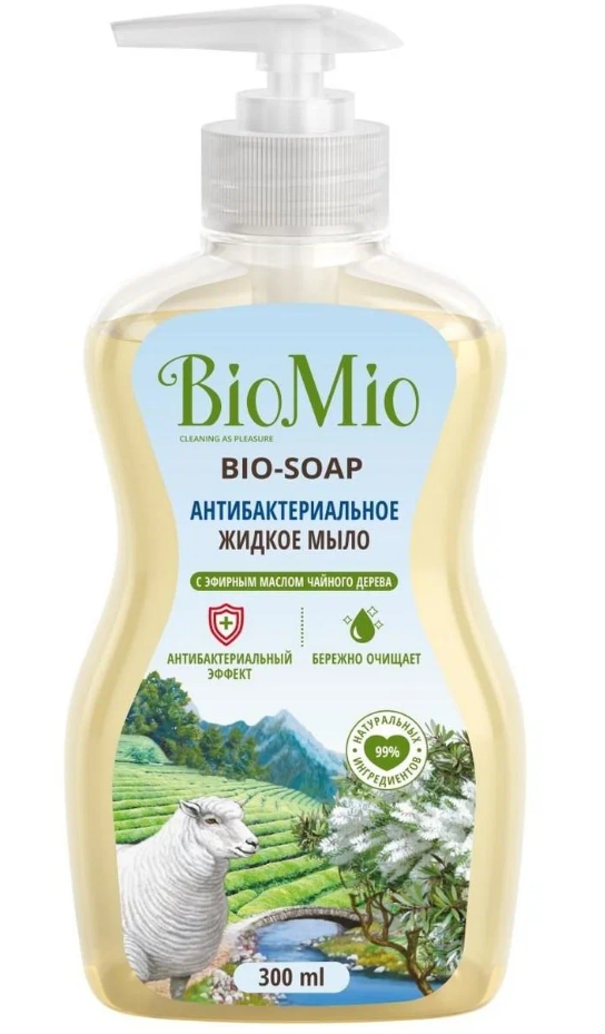 Мыло жидкое BioMio, Bio-Soap с маслом чайного дерева, 300 мл, 3 шт. — фото 1