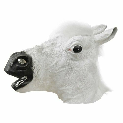 фото Карнавальная маска «лошадь», цвет белый (комплект из 2 шт) нет бренда