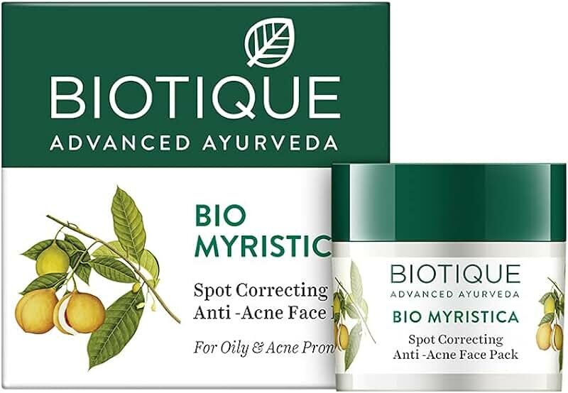 Biotique Myristica acne control spot correction cream Маска для лица против акне с порошком мускатного ореха 20г