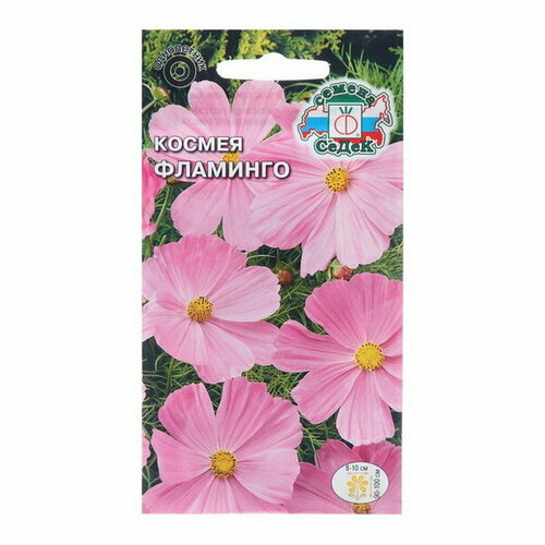 Семена цветов Космея Фламинго, Евро, 0.5 г