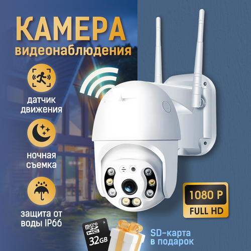 Камера видеонаблюдения с встроенной записью на 32Gb MicroSD 225000₽