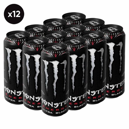 Энергетический напиток Monster Energy Ultra Black со вкусом темной вишни (Великобритания), 500 мл (12 шт)