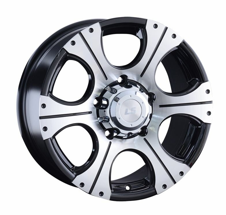 Колесный диск LS LS867 17x8" PCD5x150 ET55 D110,1 черный глянцевый с полированными лучами