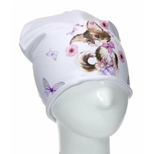 фото Шапка бушон, размер 54, мультиколор