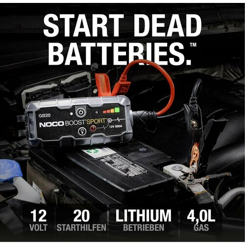 Портативное пусковое устройство для автомобиля NOCO Boost Sport GB20 500A 12V 24Wh UltraSafe для бензиновых двигателей объемом до 4л США 2299000₽