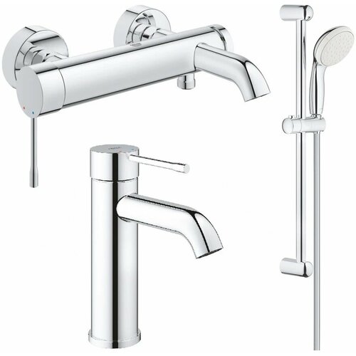 Комплект смесителей Grohe Essence New 33624001 + 23590001 + 27853001