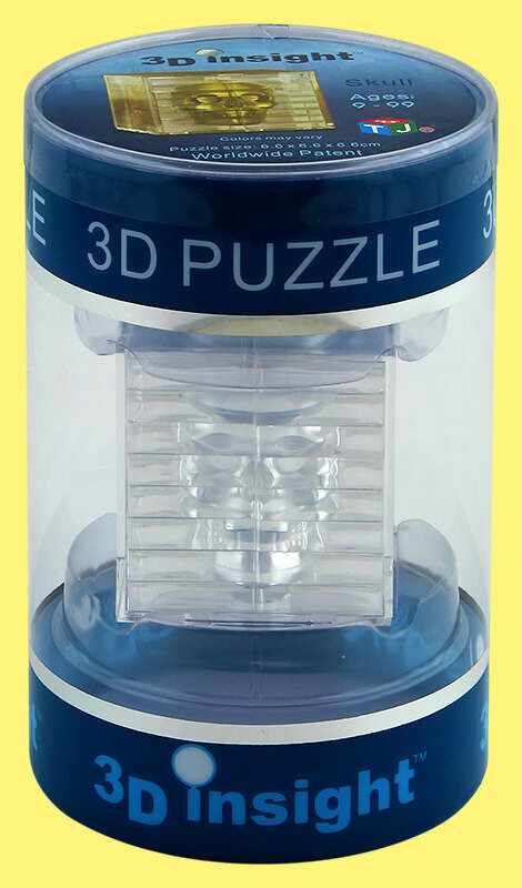 Головоломка-пазл 3D куб Череп (прозрачная)