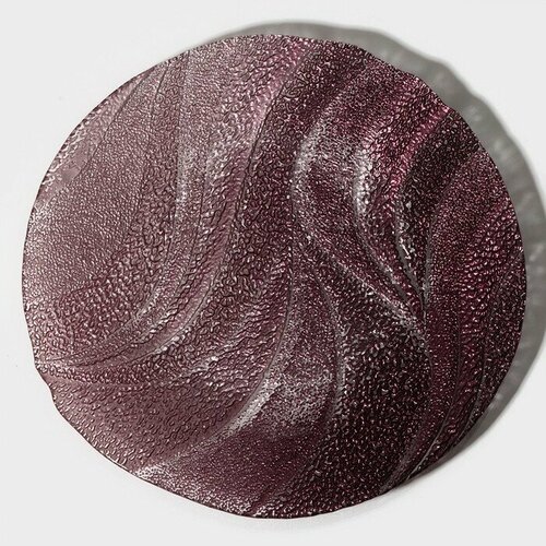 Тарелка стеклянная подстановочная Драхна d33 см цвет бордовый 1324₽