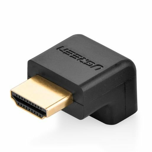 Адаптер угловой UGREEN HD112 (20109) HDMI Male to Female Angled Down Adapter (угол вниз). Цвет: черн