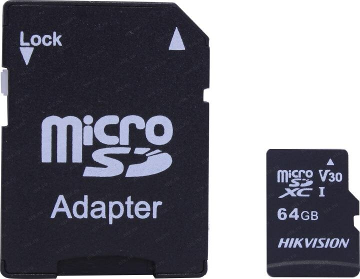 Карта памяти Hikvision microSDXC 64 ГБ Class 10, V30, UHS-I U1, R/W 92/10 МБ/с, адаптер на SD, 1 шт., черный - фото №13