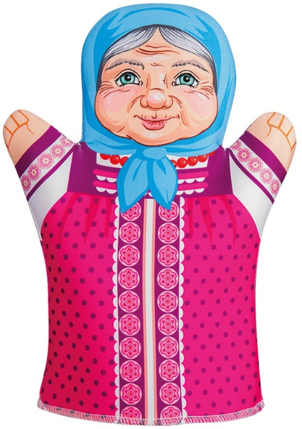 Кукла-рукавичка Мягкая игрушка на руку "Бабушка", кукла-перчатка для кукольного театра, перчаточная кукла