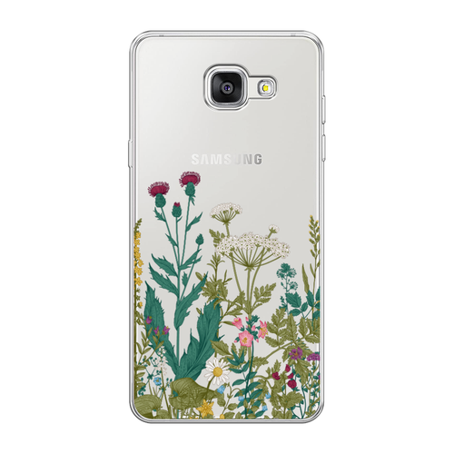 Силиконовый чехол на Samsung Galaxy A5 2016 / Самсунг Галакси A5 2016 Дикие полевые цветы, прозрачный пластиковый чехол хобби велосипед 4 на samsung galaxy a5 2016 самсунг галакси а5 2016