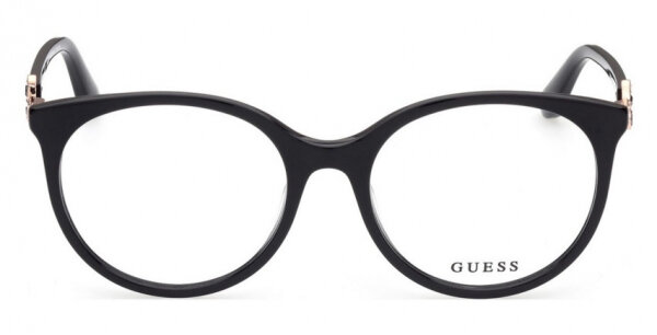 Женская оправа для очков Guess GU 2857-S 001, цвет: черный, круглые, пластик