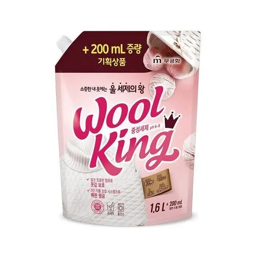 Средство для стирки вещей из шерсти с pH 6 Mukunghwa Wool King Neutral Detergent, 1.6 л