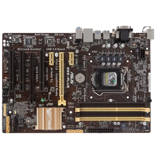 Материнская плата ASUS LGA1150 B85-PLUS 4xDDR3 2xPCI-Ex16 DVIDsub SATA3 USB3 ATX 599900₽