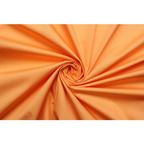 Ткань Хлопок стрейч светло-оранжевый, ш152см, 0,5 м