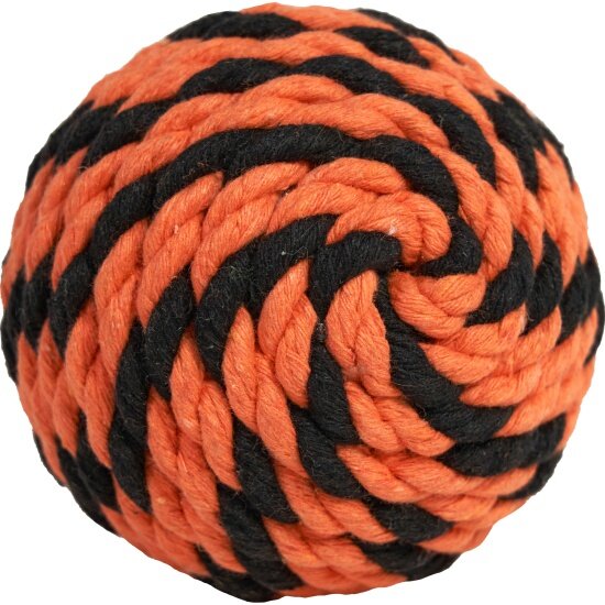 Игрушка для собак Ecopet Мяч Броник средний (оранжевый-черный)
