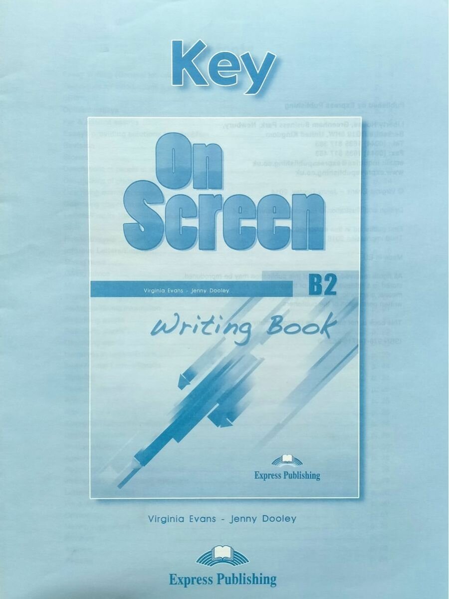 On Screen B2 Writing Book Key