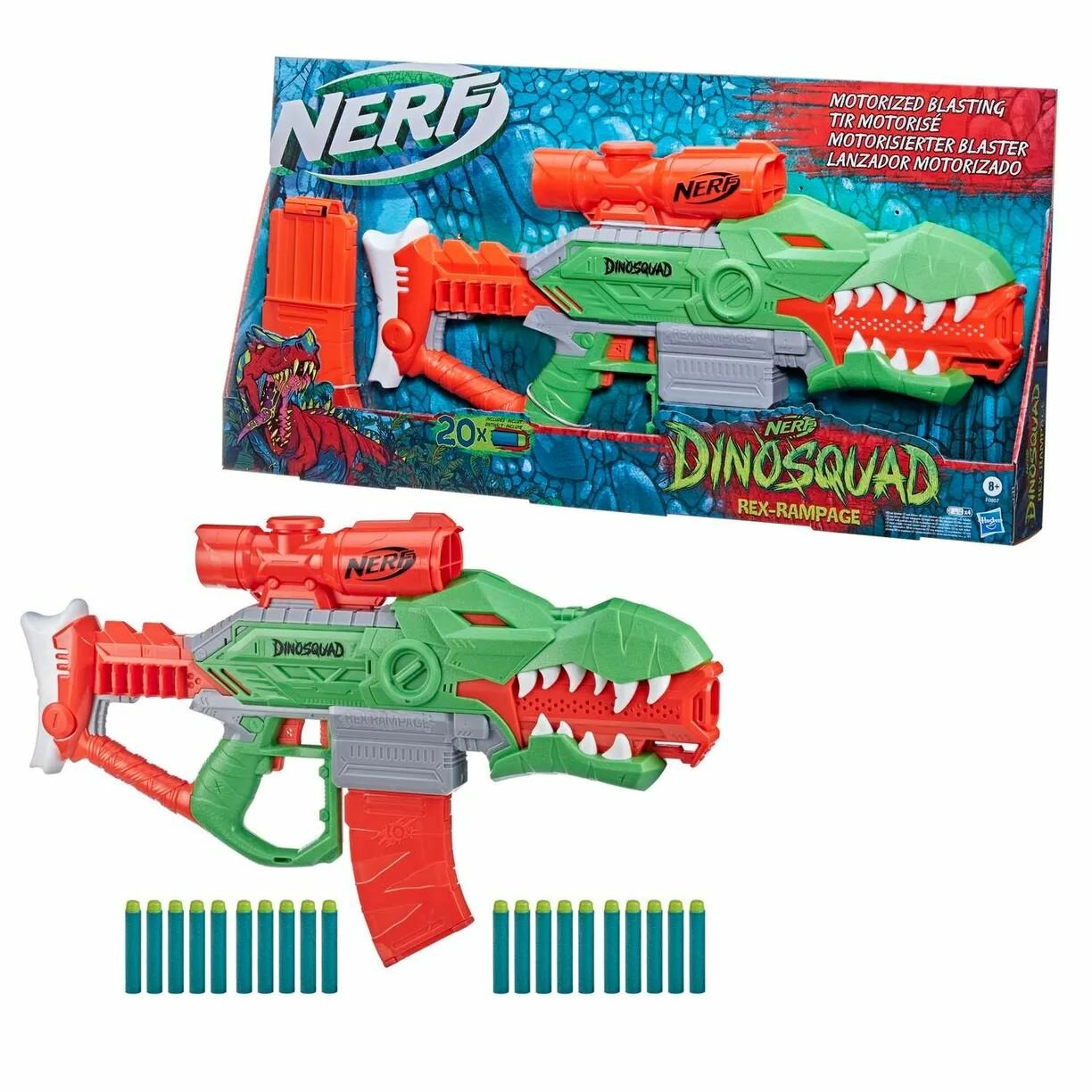 Игрушка Бластер Нерф (Nerf Blasters) Диносквад Рекс-Рэмпэйдж F0807